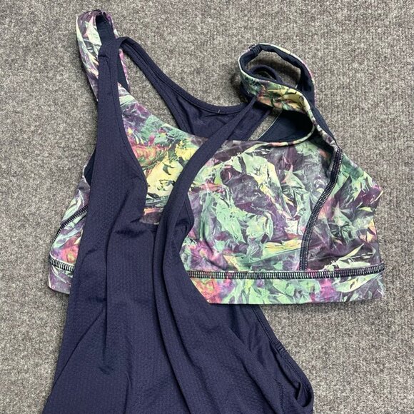 Lululemon Womens 6 All Sport Support Tank Top Shirt Blue Multicolor Sleeveless S - Picture 6 of 8